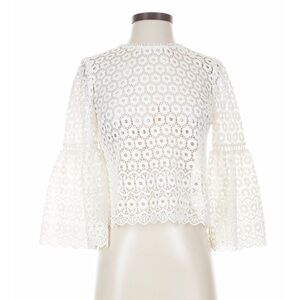 J. Crew Daisy Lace Bell Sleeve Top